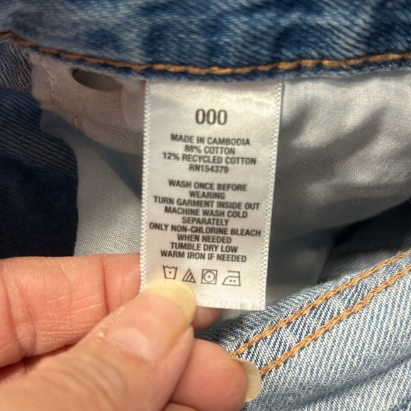 Aeropostale Lt Blue 90's Baggy Skinny Distressed Jean Sz 000 - Picture 10 of 15
